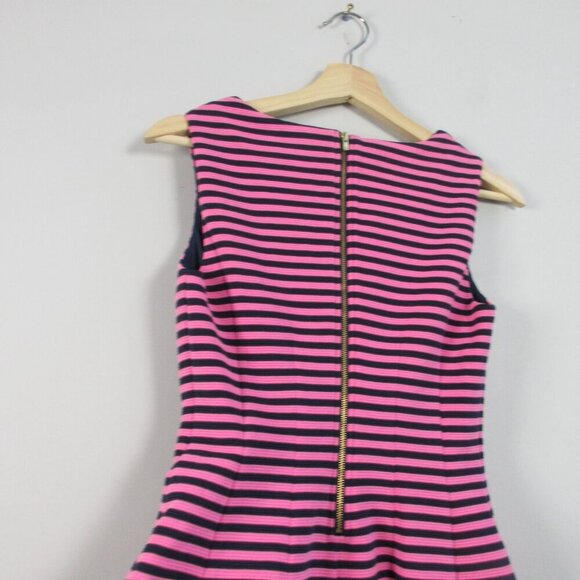 Lilly Pulitzer Brielle Dress Mini XXS Pink Striped Fit & Flare Cotton Blend 438 - Picture 7 of 12